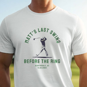 Custom Bachelor Party Favor Golf Trip Groomsmen Tri-Blend Shirt