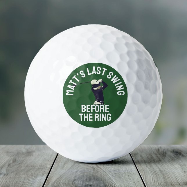 Custom Bachelor Party Favour Golf Trip Groomsmen Balls (Creator Uploaded)