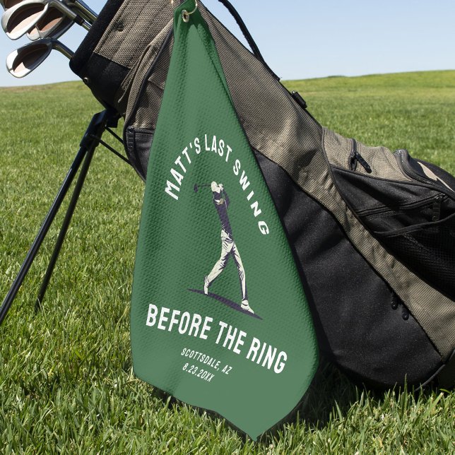 Custom Bachelor Party Favour Golf Trip Groomsmen  Golf Towel (Creator Uploaded)