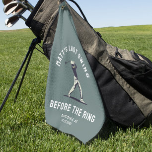 Custom Bachelor Party Favour Golf Trip Groomsmen Golf Towel