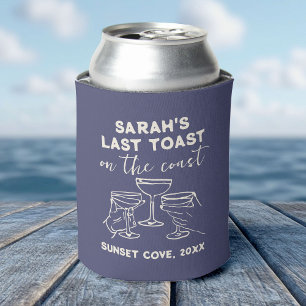 Custom Bachelorette Last Toast on The Coast Party Can Cooler