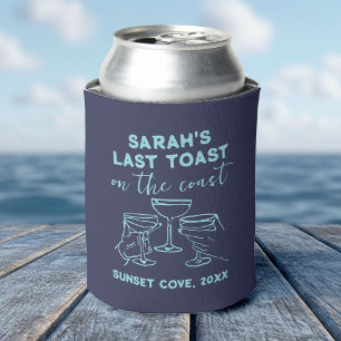 Custom Bachelorette Last Toast on The Coast Party Can Cooler