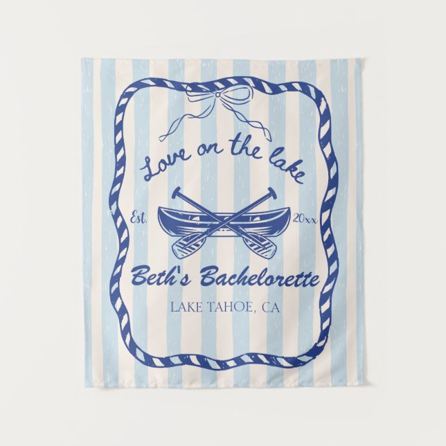 Custom Bachelorette | Love on the Lake  Tapestry (Front)