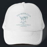 Custom Bachelorette Party Cocktail Social Club Trucker Hat<br><div class="desc">Get the party started with this fun and stylish Custom Bachelorette Party Cocktail Social Club Trucker Hat! Perfect for bachelorette weekends, bridal showers, or girls' night out, this hat adds a personalised touch to your celebration. Featuring a chic cocktail-themed design, you can customise the text to include the bride's name,...</div>