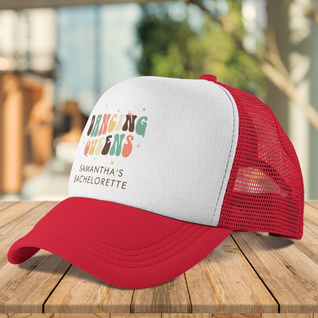 Custom Bachelorette Party Dancing Queens Trucker Hat (Custom Bachelorette Party Dancing Queens Trucker Hat)