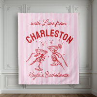 Custom Bachelorette Pastel Stripes Martini Cheers