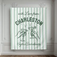 Custom Bachelorette Pastel Stripes Martini Cheers