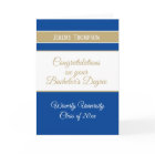 Custom bachelor's degree college graduation card