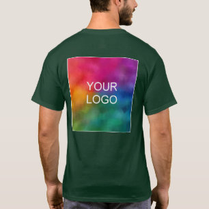 Custom Back Design Upload Business Company Logo T-Shirt