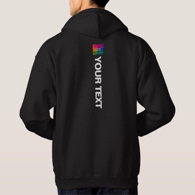 Custom Back Side Print Template Mens Modern Hoodie (Back)