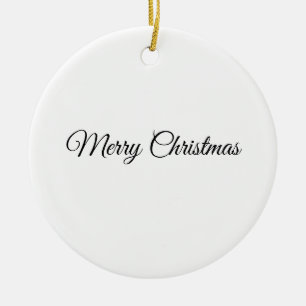 custom back sided family photo christmas ceramic tree decoration