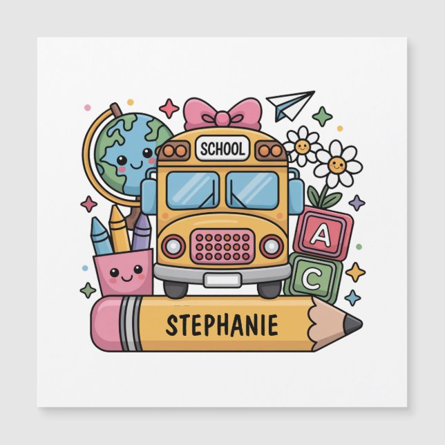 Custom Back-to-School Bus - Personalise (Front)