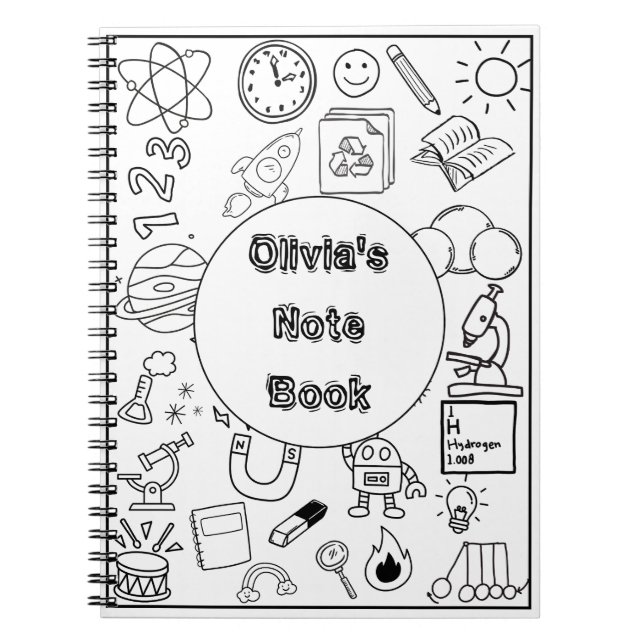 Custom back to school  notebook (Front)