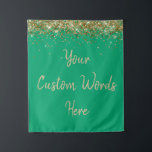 Custom Backdrop Anniversary Party Photo Booth Jade Tapestry<br><div class="desc">custom backdrop for photo booth, twinkle glitter backdrop for anniversary, bridal shower backdrop hen weekend, wedding photo booth backdrop sparkly, sweet 16 quinceanera 40th 50th, sparkle backdrop for birthday party, personalised 30th 21st 16th 15th, 25th fifteen sixteen twenty-fifth first, anniversary backdrop royal purple and gold, prop son boy man husband...</div>