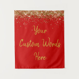 Custom Backdrop Anniversary Party Photo Booth Red Tapestry