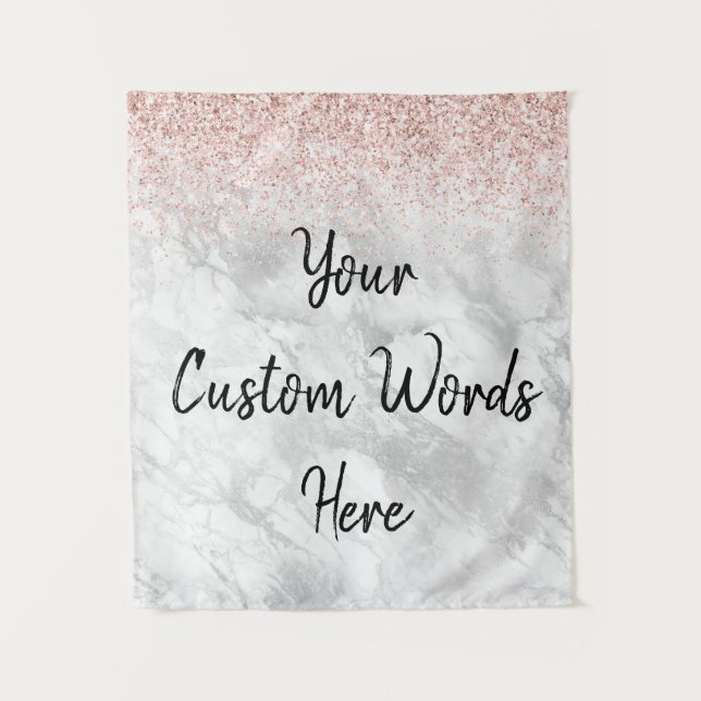 Custom Backdrop Birthday Party Marble Photo Booth Tapestry (Front)