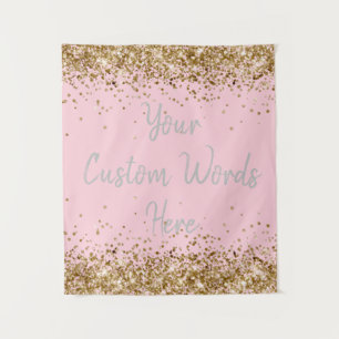 Custom Backdrop Birthday Party Photo Booth Blush Tapestry