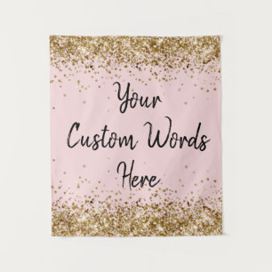 Custom Backdrop Birthday Party Photo Booth Blush Tapestry