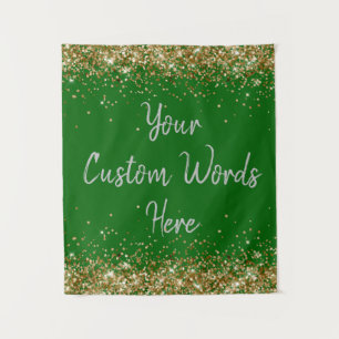 Custom Backdrop Birthday Party Photo Booth Emerald Tapestry
