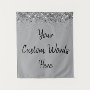 Custom Backdrop Birthday Party Photo Booth Grey Tapestry