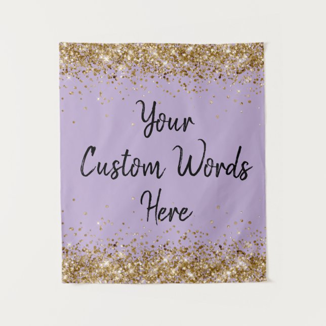 Custom Backdrop Birthday Party Photo Booth Lilac Tapestry (Front)