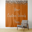 Custom Backdrop Birthday Party Photo Booth Orange