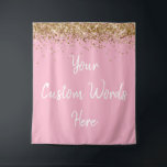 Custom Backdrop Birthday Party Photo Booth Pink Tapestry<br><div class="desc">custom backdrop for photo booth,  hen weekend wedding photobooth sparkly,  sweet 16 quinceanera 40th 50th,  sparkle birthday party personalised 30th,  fifteen 15th sweet sixteen 16th,  twenty-fifth 25th twenty first prop,  pink white gold baby shower,  daughter girl wife twinkle glitter,  granddaughter son boy 5th fifth,  anniversary bridal 20th 10th 80th</div>