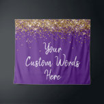 Custom Backdrop Birthday Party Photo Booth Purple Tapestry<br><div class="desc">custom backdrop for photo booth,  sparkle birthday twinkle 15th 18th,  glitter anniversary sweet 16 16th,  personalised 30th 21st 25th 35th,  bridal shower hen do weekend,  wedding night sparkly daughter son,  boho bach prop bachelorette party,  quinceanera 40th 50th 60th 70th,  20th vow renewal graduation grad,  girl boy purple white gold</div>