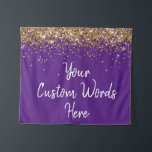 Custom Backdrop Birthday Party Photo Booth Purple Tapestry<br><div class="desc">custom backdrop for photo booth,  sparkle birthday twinkle 15th 18th,  glitter anniversary sweet 16 16th,  personalised 30th 21st 25th 35th,  bridal shower hen do weekend,  wedding night sparkly daughter son,  boho bach prop bachelorette party,  quinceanera 40th 50th 60th 70th,  20th vow renewal graduation grad,  girl boy purple white gold</div>