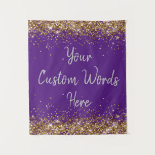 Custom Backdrop Birthday Party Photo Booth Purple Tapestry