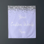 Custom Backdrop Birthday Party Photo Booth Purple Tapestry<br><div class="desc">custom backdrop for photo booth,  hen weekend wedding photobooth sparkly,  sweet 16 quinceanera 40th 50th,  sparkle birthday party personalised 30th,  fifteen 15th sweet sixteen 16th,  twenty-fifth 25th twenty first prop,  periwinkle purple silver baby shower,  daughter girl wife twinkle glitter,  granddaughter son boy 5th fifth,  anniversary bridal 20th 10th 80th</div>