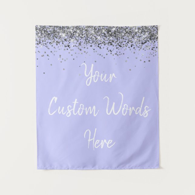 Custom Backdrop Birthday Party Photo Booth Purple Tapestry (Front)
