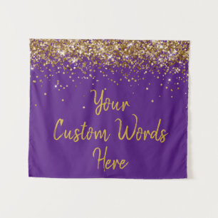 Custom Backdrop Birthday Party Photo Booth Purple Tapestry
