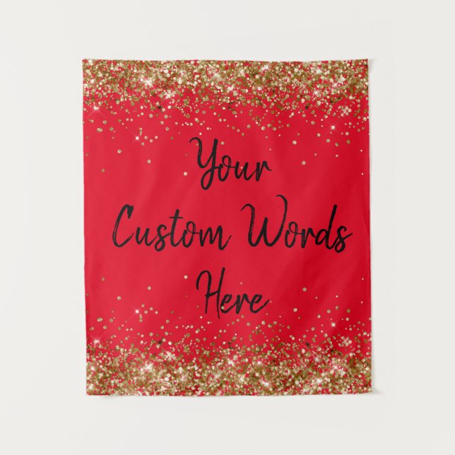 Custom Backdrop Birthday Party Photo Booth Red Tapestry (Front)