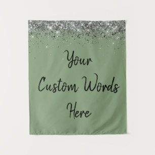Custom Backdrop Birthday Party Photo Booth Sage Tapestry