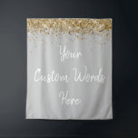 Custom Backdrop Birthday Party Photo Booth Silver Tapestry<br><div class="desc">custom backdrop for photo booth,  hen weekend wedding photobooth sparkly,  sweet 16 quinceanera 40th 50th,  sparkle birthday party personalised 30th,  fifteen 15th sweet sixteen 16th,  twenty-fifth 25th twenty first prop,  silver grey grey white gold,  son boy man husband grandson,  twinkle glitter anniversary 5th fifth,  bridal shower 20th 10th 80th</div>