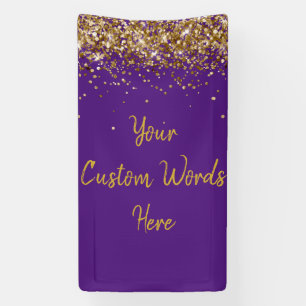Custom Backdrop Birthday Party Photo Prop Purple Banner