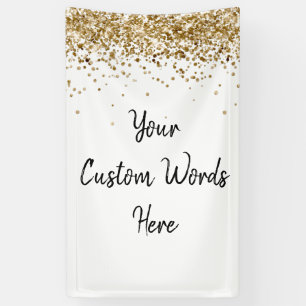 Custom Backdrop Birthday Party Photo White & Black Banner