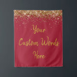 Custom Backdrop Birthday Party Photobooth Burgundy Tapestry<br><div class="desc">custom backdrop for photo booth, twinkle glitter backdrop for anniversary, bridal shower backdrop hen weekend, wedding photo booth backdrop sparkly, sweet 16 quinceanera 40th 50th, sparkle backdrop for birthday party, personalised 30th 21st 16th 15th, 25th fifteen sixteen twenty-fifth first, anniversary backdrop burgundy red and gold, prop son boy man husband...</div>