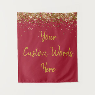 Custom Backdrop Birthday Party Photobooth Burgundy Tapestry