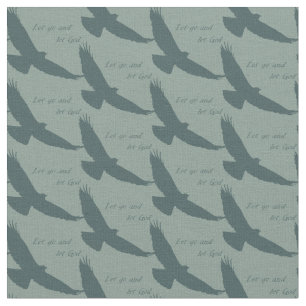 Custom Background Colour Hawk Let Go Let God Quote Fabric