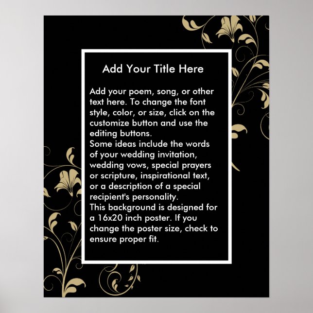 Custom Background for Poster (Front)