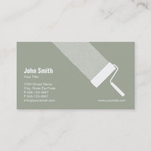 Custom Background Painting Contractor Business Card