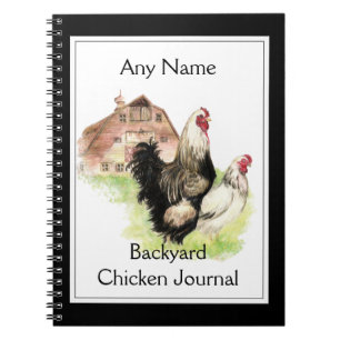 Custom Backyard Chicken Journal Watercolor