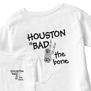 Custom Bad Two The Bone Halloween 2nd Birthday Toddler T-Shirt