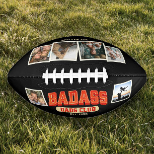 Custom Badass Dad Club Retro Cool Photo Collage American Football