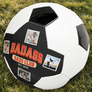 Custom Badass Dad Club Retro Cool Photo Collage Football
