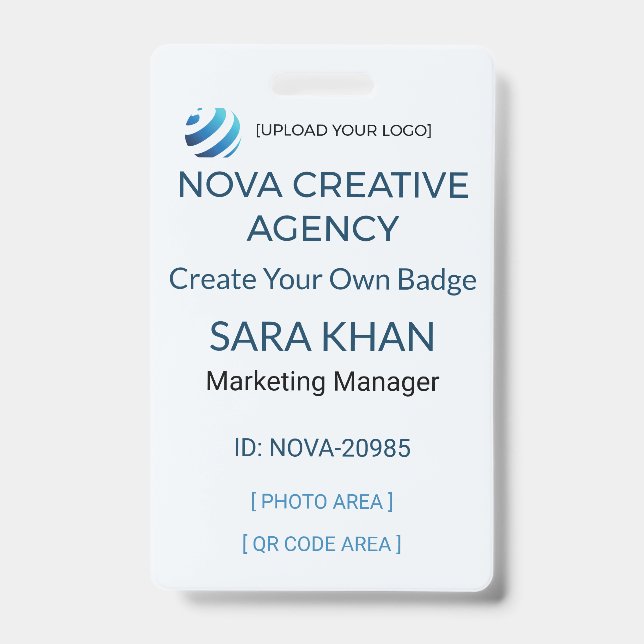 Custom Badge | Create Your Own Logo ID Badge (Front)