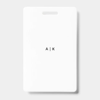 Custom Badge, Orientation: Vertical, Attachment ID Badge