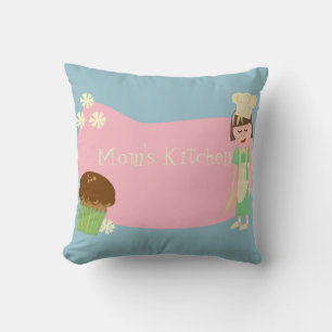 Custom Baker Cartoon Character Cute Cooking Fun Cushion